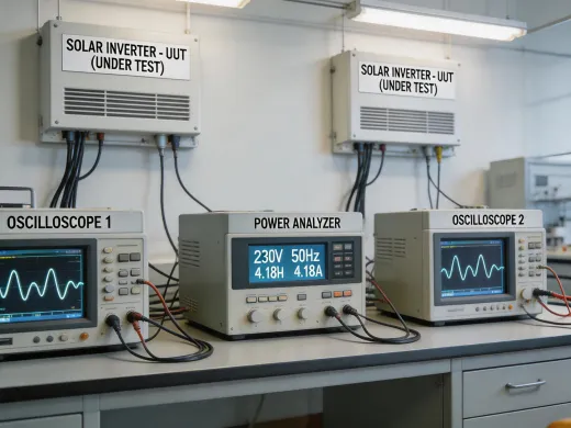 Solar inverter grid simulation bench