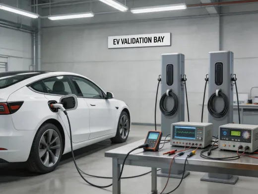 EV charger validation area
